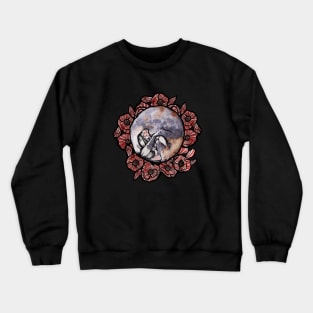 Red Poppy Dilute Calico Maine Coon Moon Cat Crewneck Sweatshirt